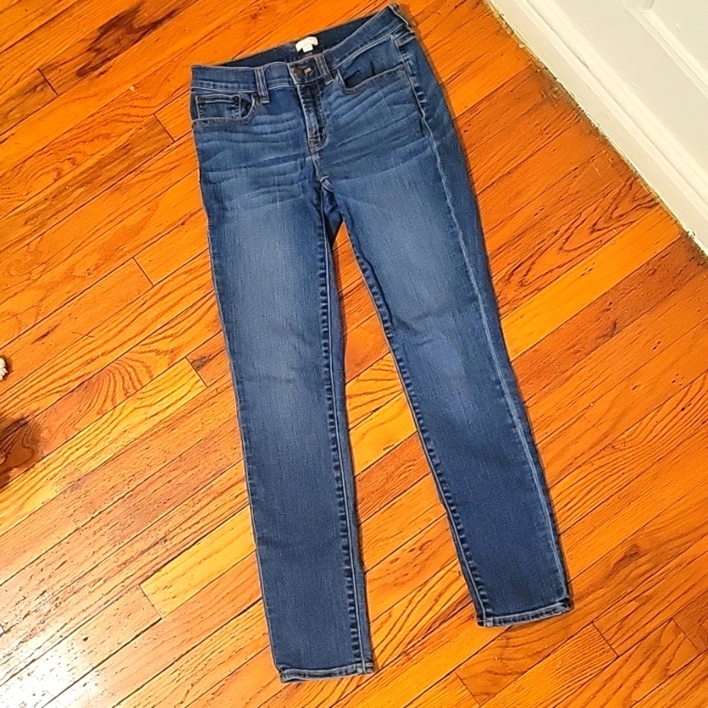 J.Crew‎ skinny jeans size 25 Midrise Medium Wash Classic Prep Coastal Chic